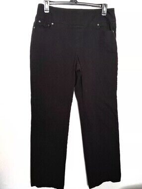 CHADWICKS Pull On Black Straight-Leg Women's Jeans Plus Size 14
